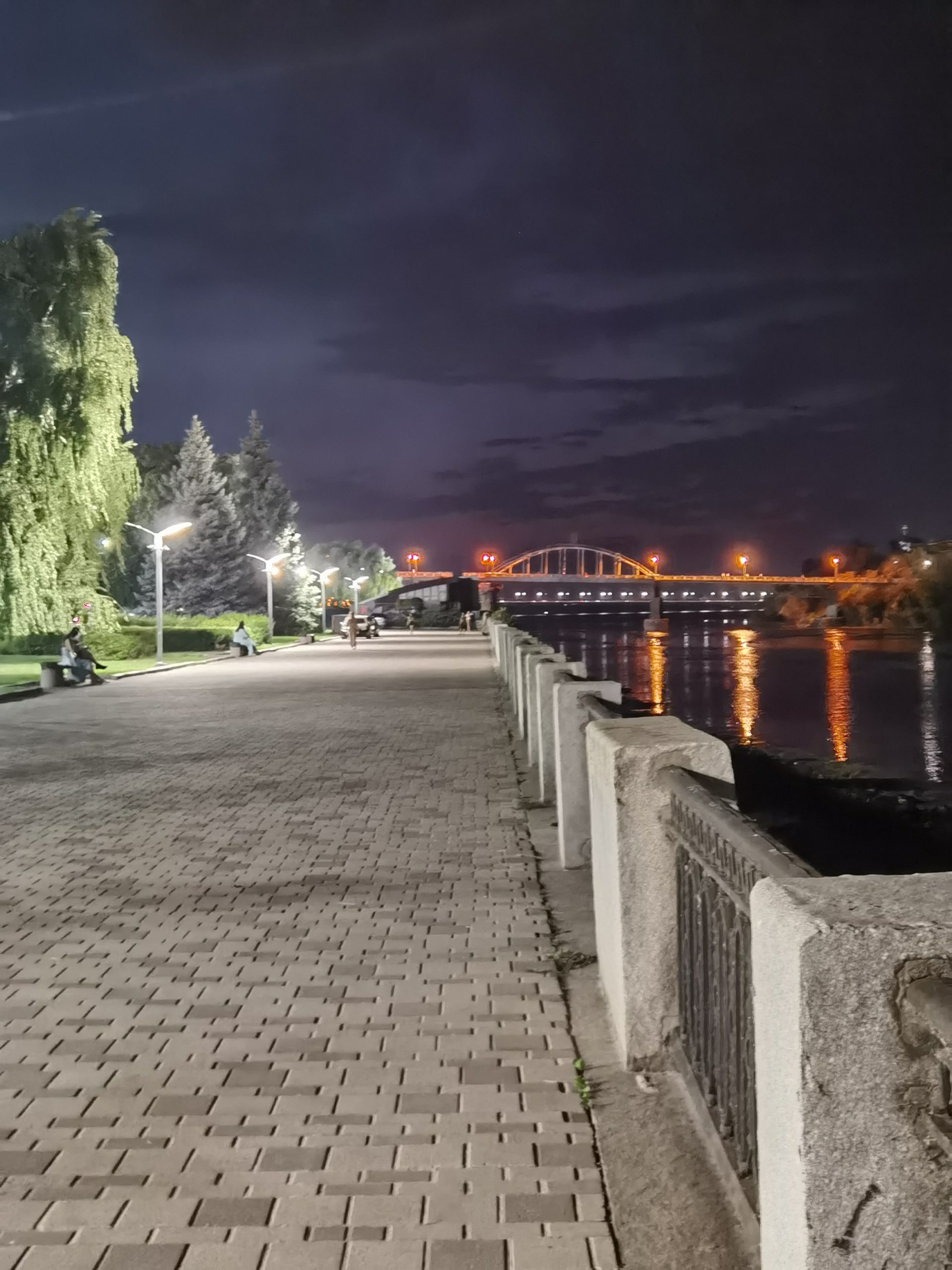 Сичеславська набережна Дніпро вночі міст набережна річка
